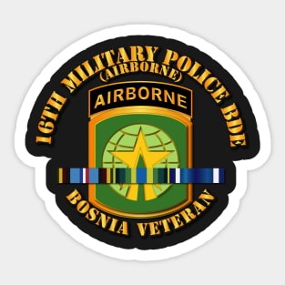 16th Military Police Bde w Bosnia SVC Ribbons Sticker